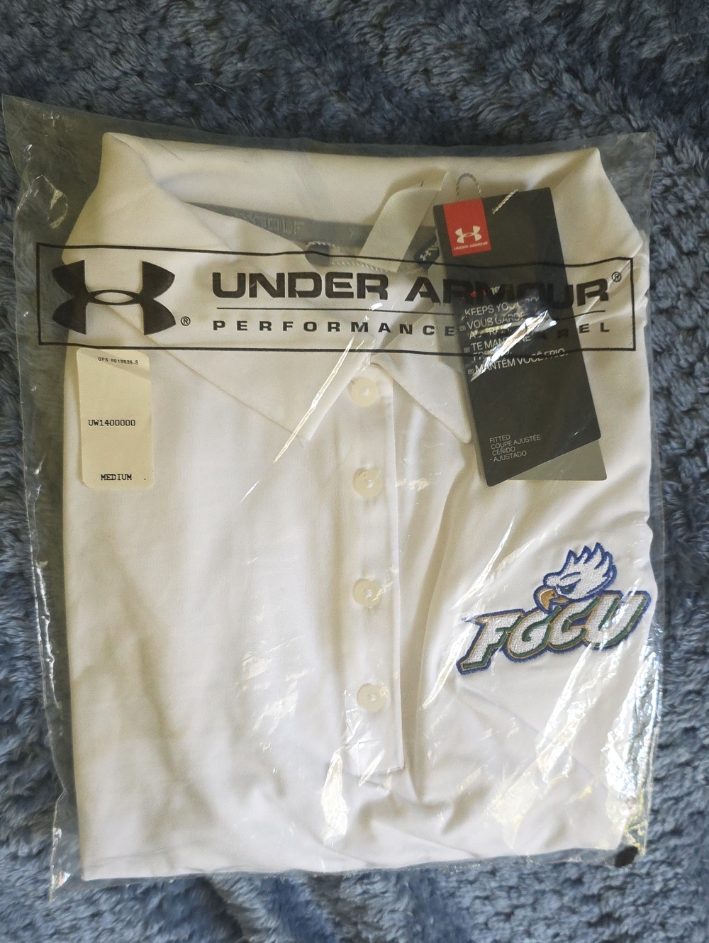 FGCU Under Armour White Men’s Performance Polo